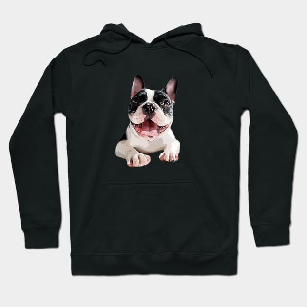 Boston Terrier Art Hoodie by ElegantCat